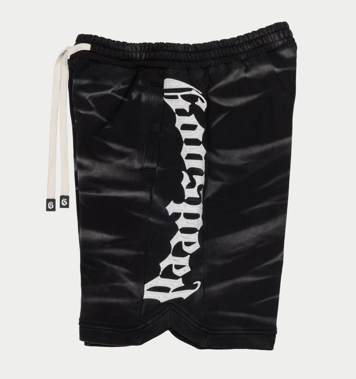 GodSpeed "CourtSide Shorts" (Black Wash Tie-dye)