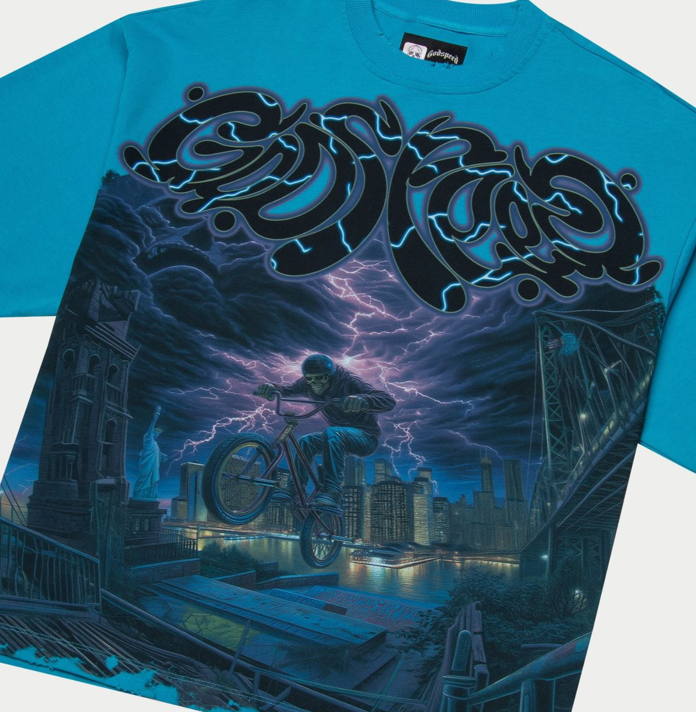 GodSpeed B.M.X Tee (Carolina blue)