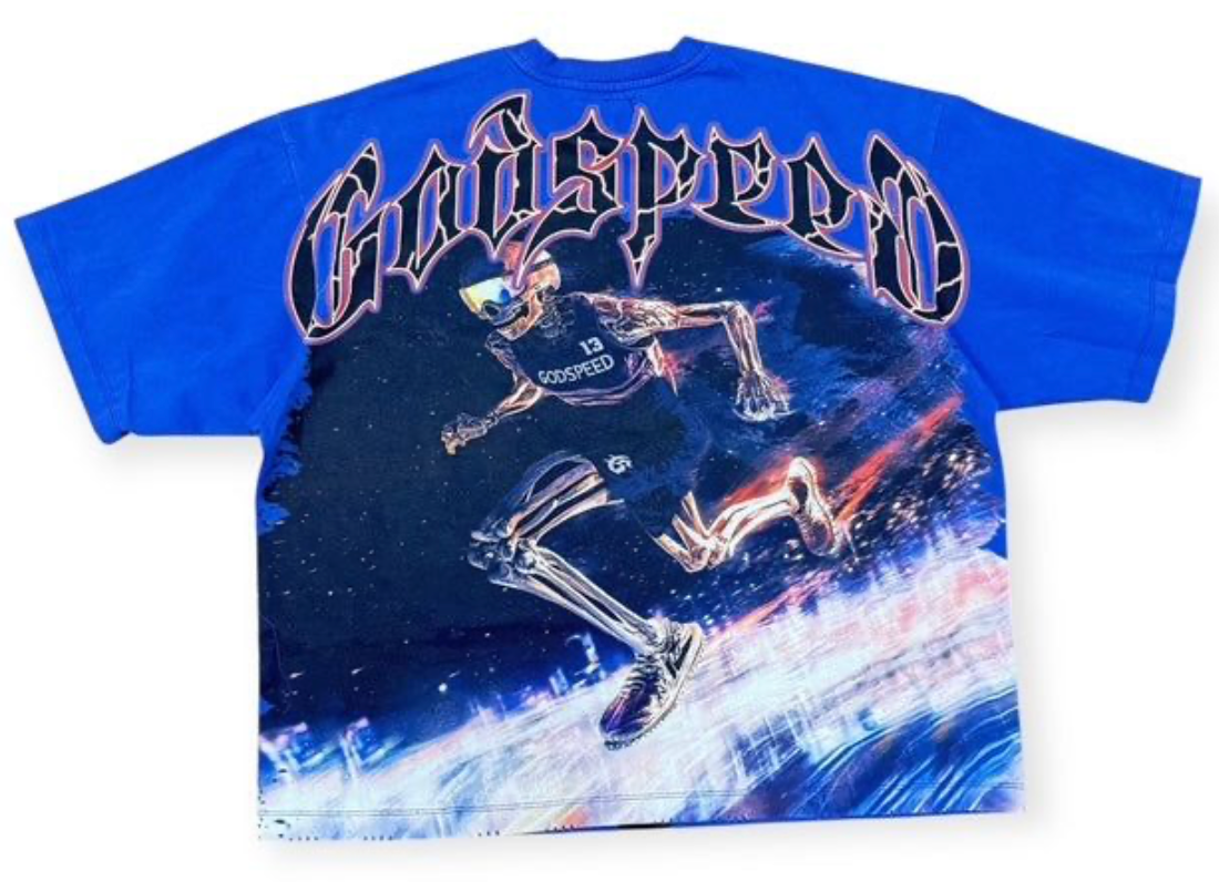 GODSPEED Skeleton Track T-Shirt (Royal Blue)