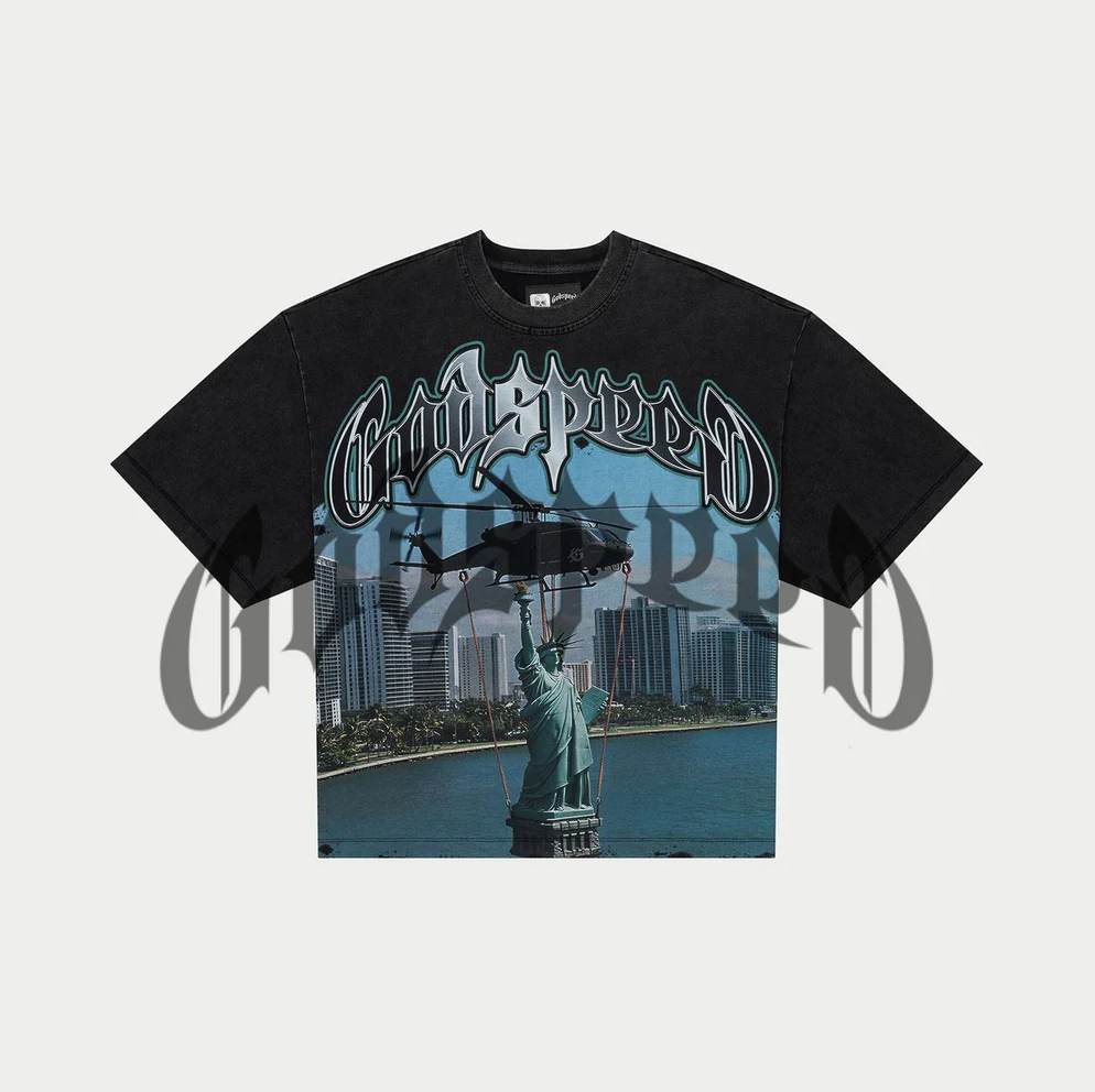 GodSpeed “JFK to MIA” T-Shirt (Black Wash)