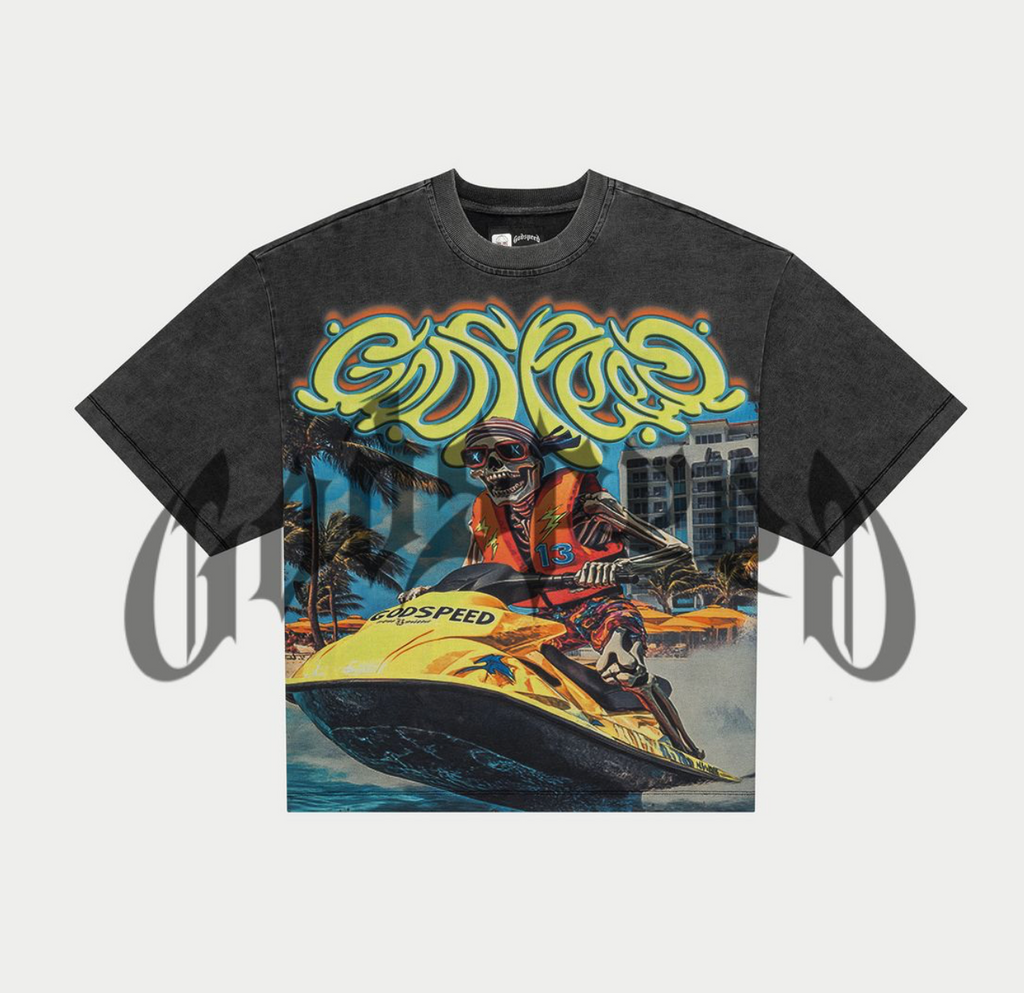 GodSpeed “Wave Runner” T-Shirt (Grey wash)