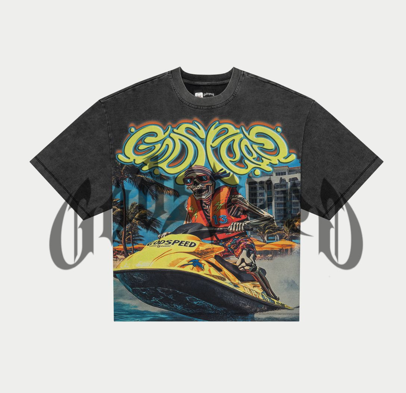 GodSpeed “Wave Runner” T-Shirt (Grey wash)