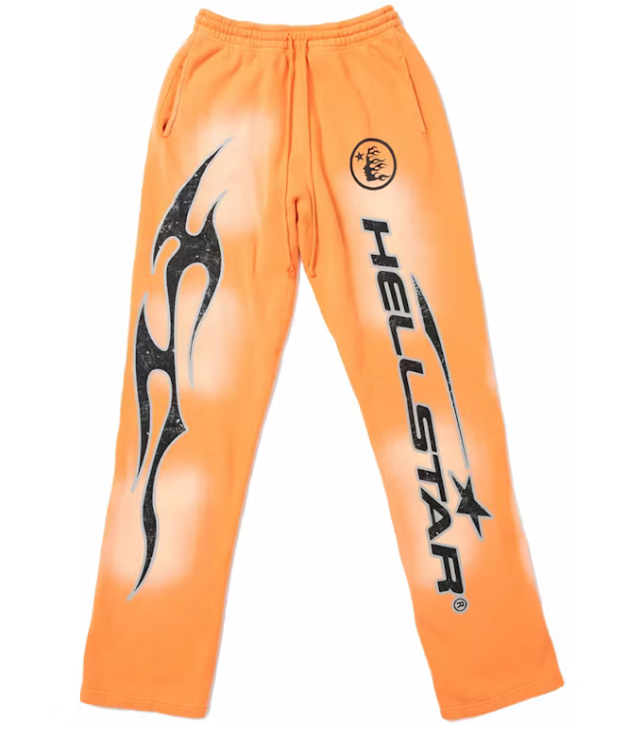 Hellstar Sweatpants Flared Washed Orange