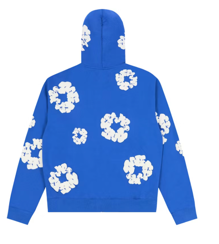 Denim Tears Cotton Wreath Hoodie "Blue" Zip Up