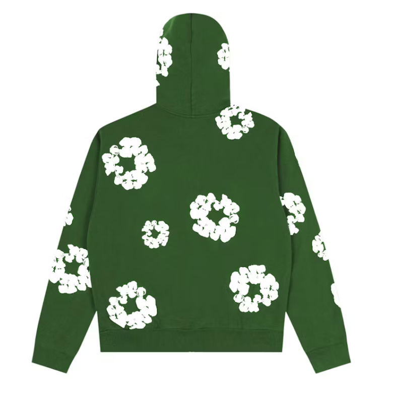 Denim Tears Cotton Wreath Hoodie "Green" Zip Up
