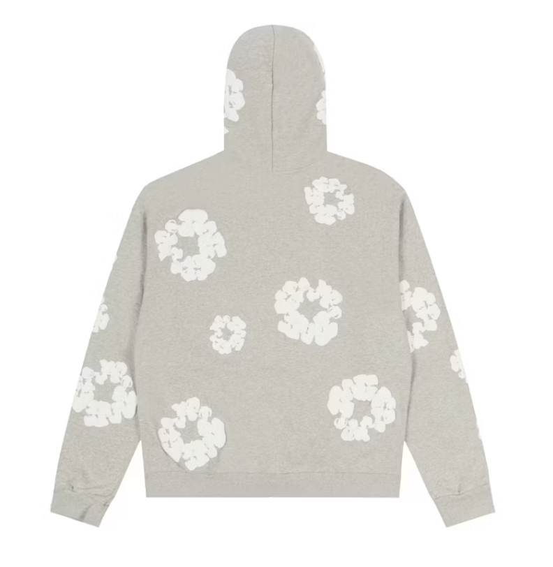 Denim Tears Cotton Wreath Hoodie "Grey" Zip Up
