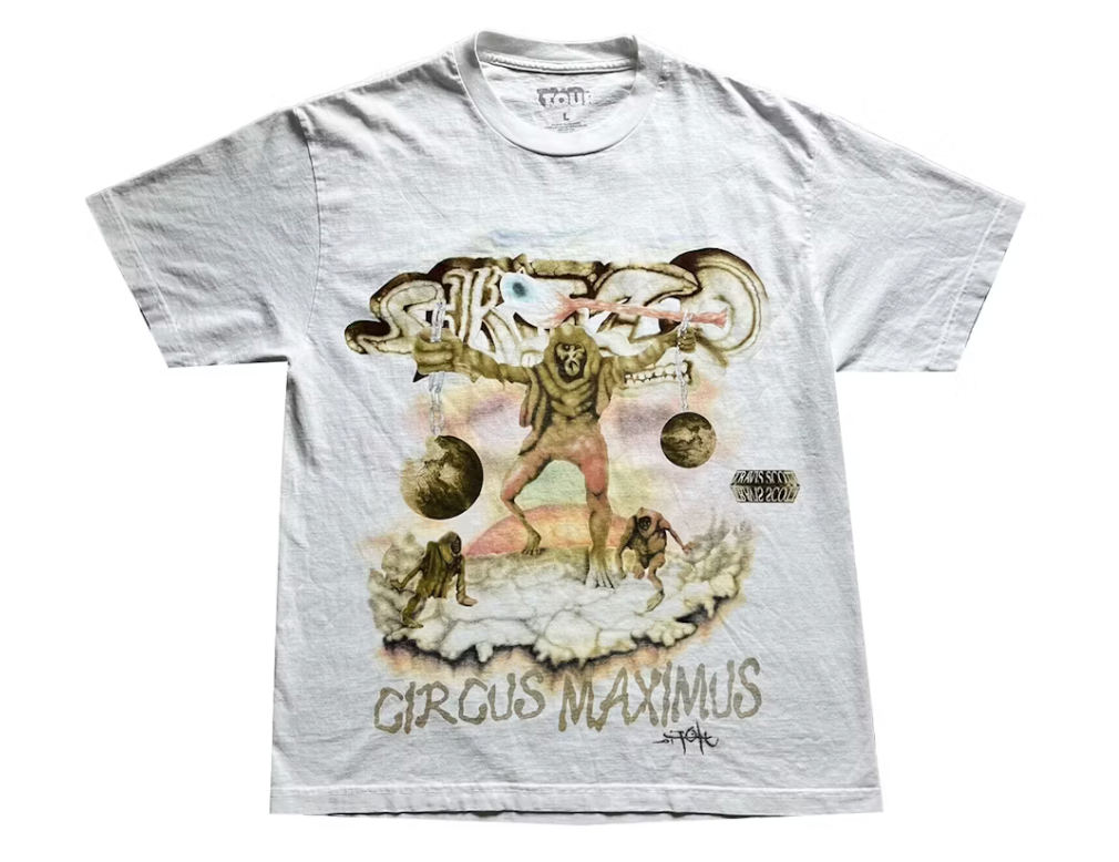 Travis Scott Utopia Tour Skitzo Circus Maximus Tee White