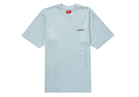 Supreme Washed Script S/S Top Light Blue