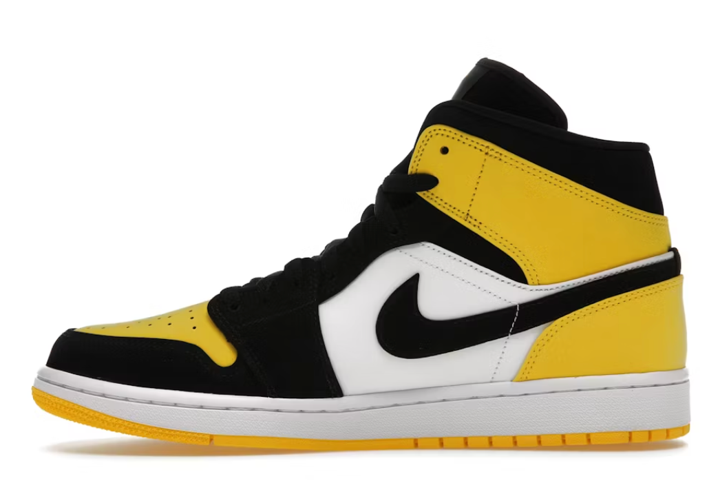 Jordan 1 Mid "Yellow Toe Black" GS