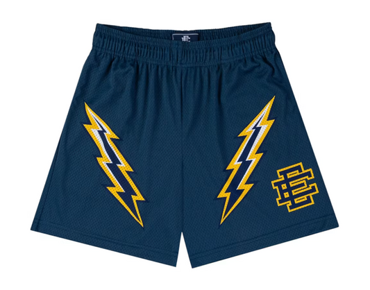Eric Emanuel Bolt Shorts Dark Denim Yellow