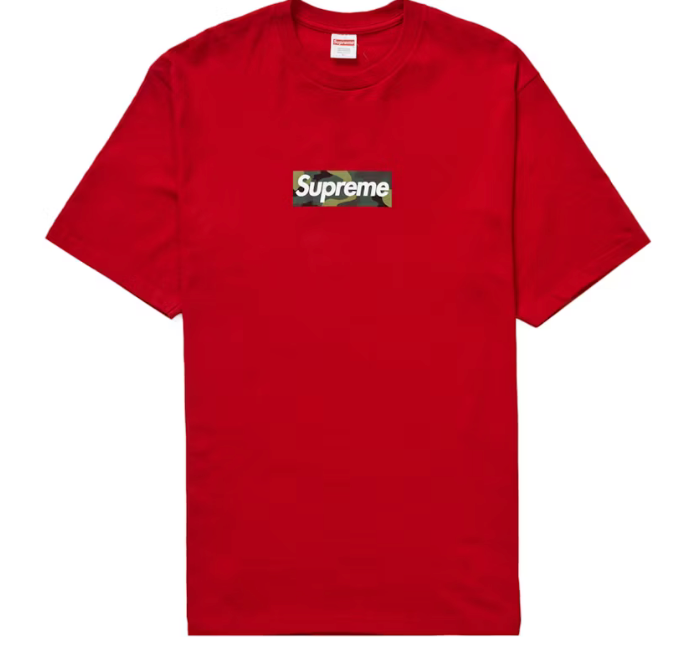 Supreme Camo Box Logo T-Shirt "Red"