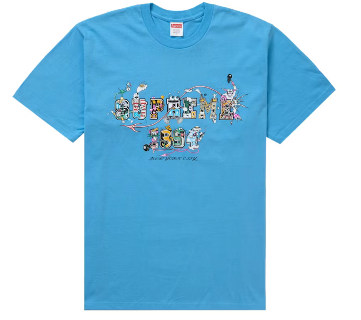 Supreme T-Shirt "Varsity" Bright Blue