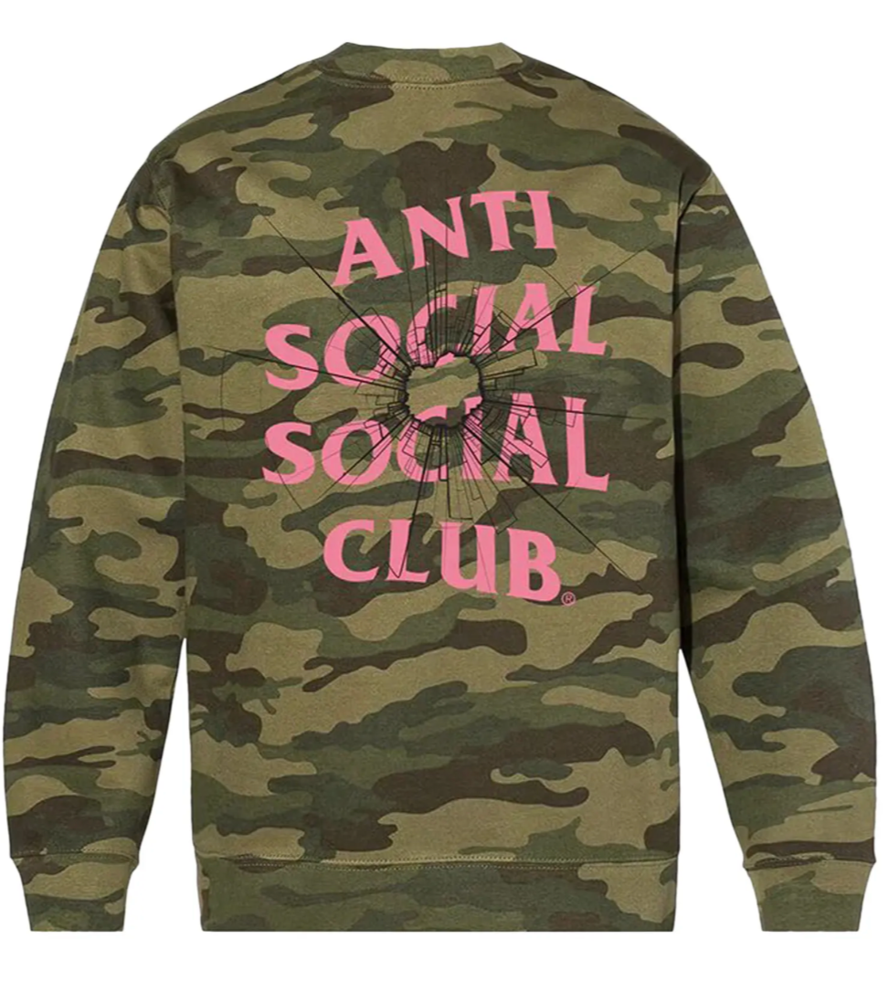 Anti Social Social Club "Theories Forest Camo" Crewneck
