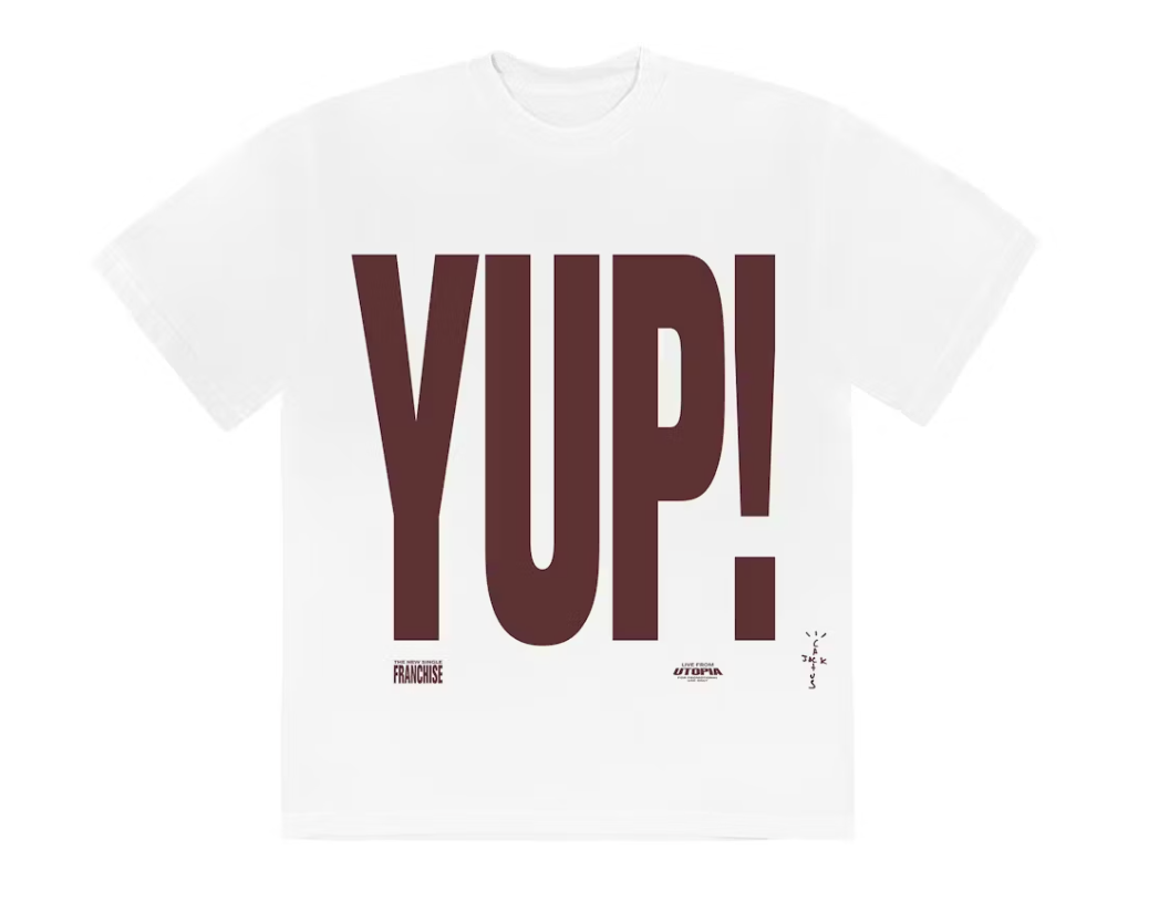Travis Scott Franchise Promo YUP! T-shirt White