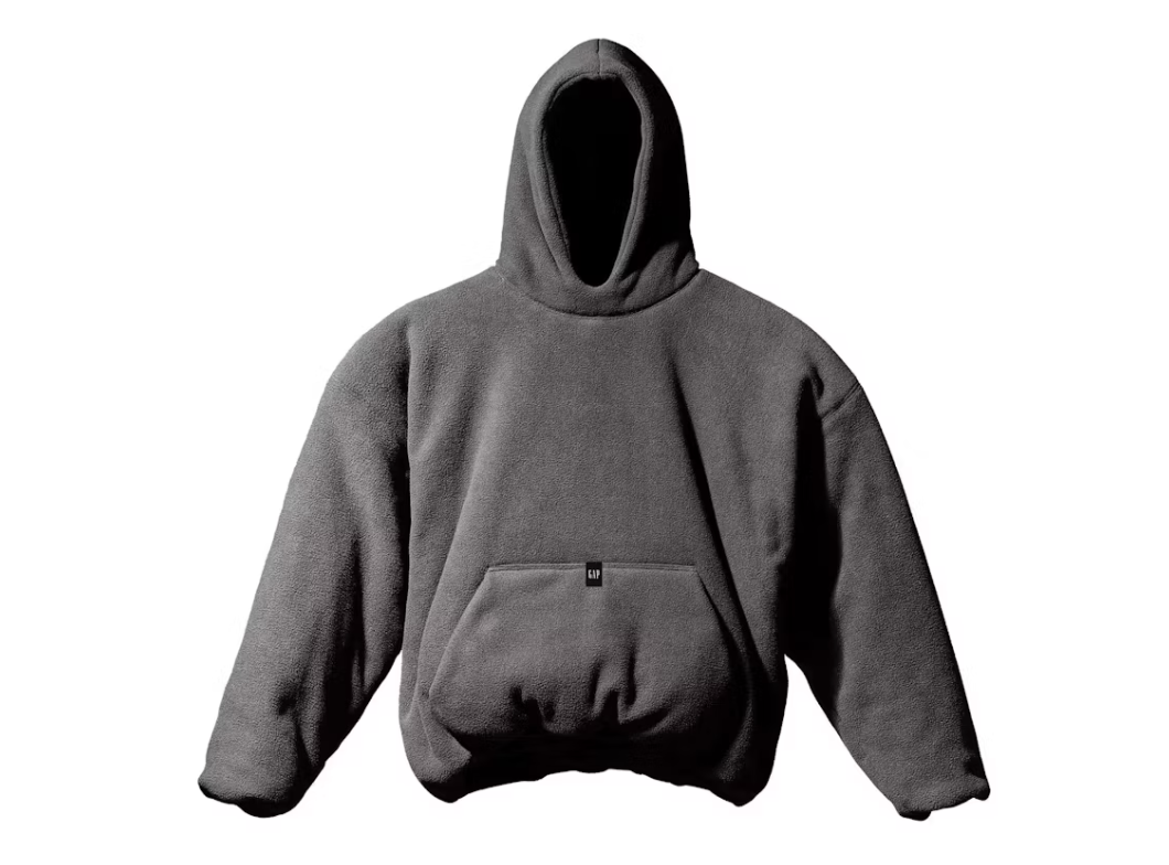 Yeezy Gap Polar Fleece Padded Hoodie Dark Grey