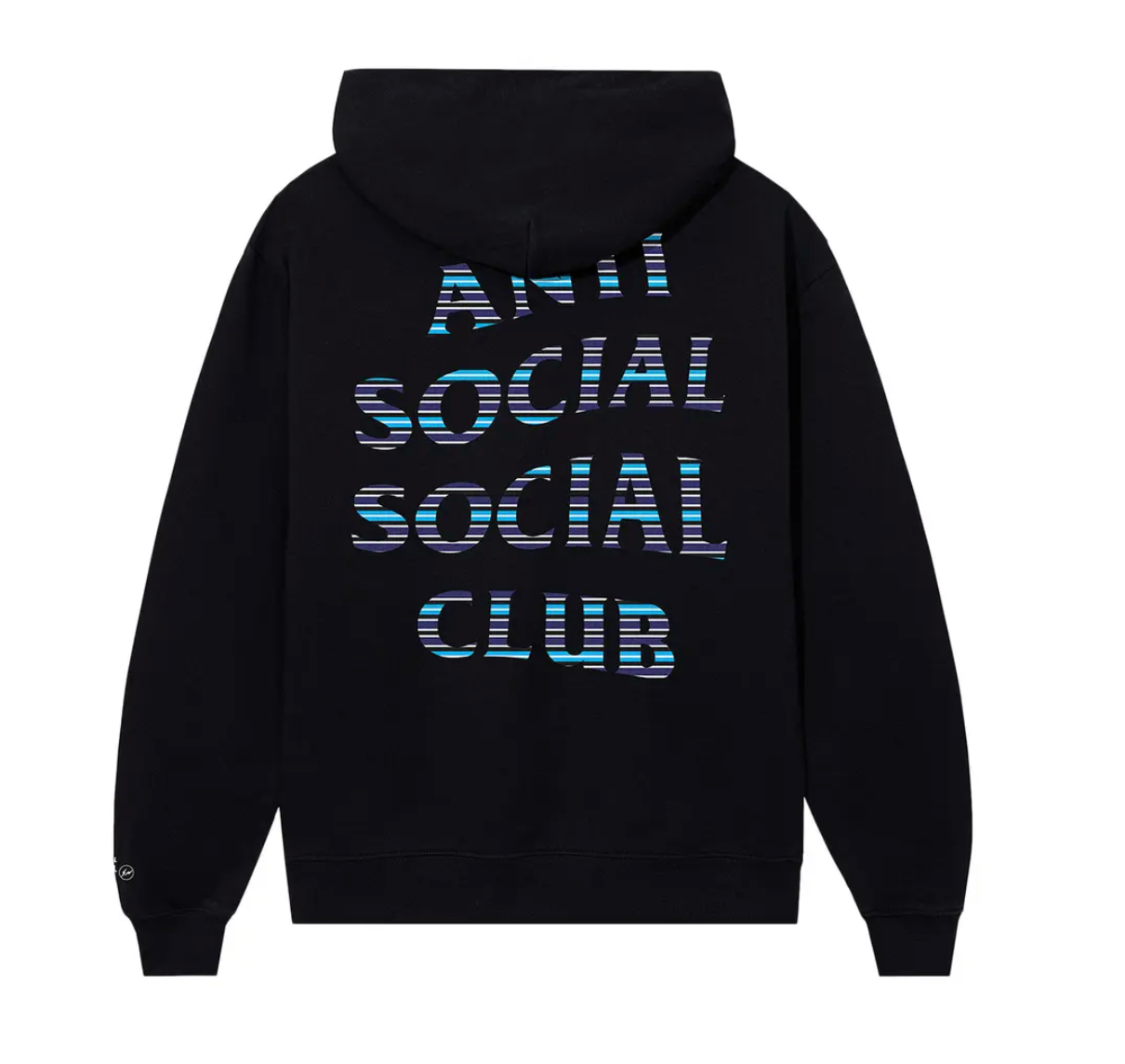 Anti Social Social Club x Fragment Design Logo Hoodie 'Black/Blue'