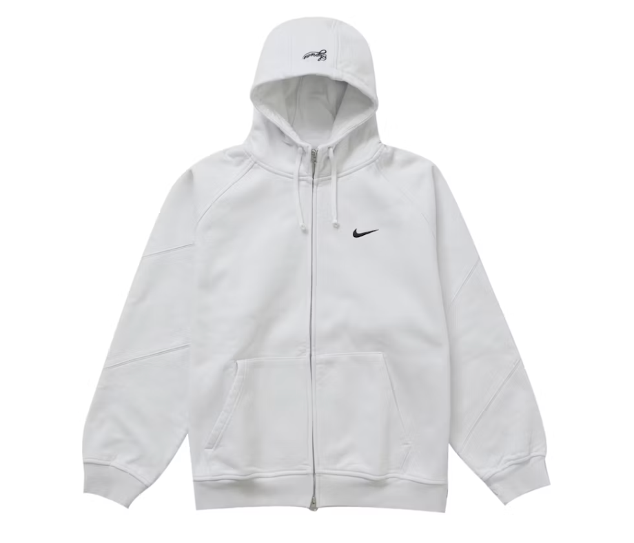 Supreme Nike Zip Up Hooded Sweatshirt "White"