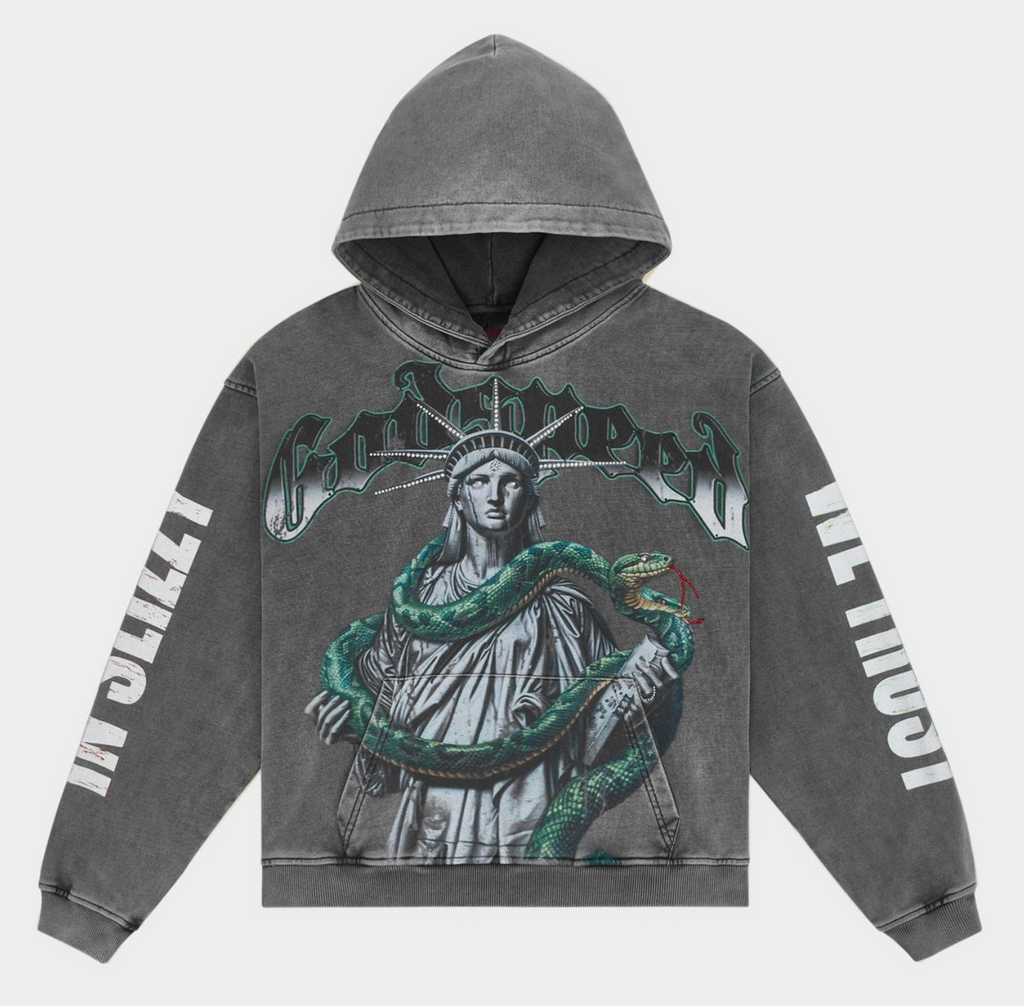 GodSpeed Top 5 Slizzy VVS Hoodie (Grey Wash)