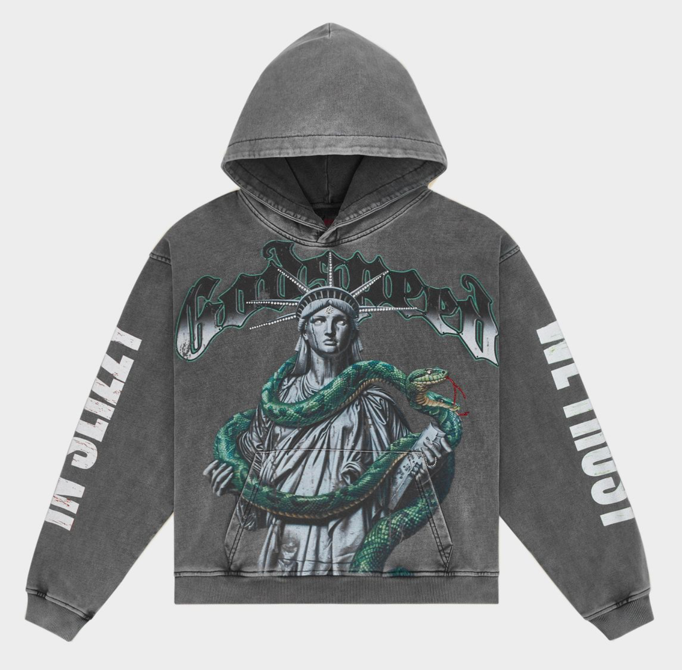 GodSpeed Top 5 Slizzy VVS Hoodie (Grey Wash)