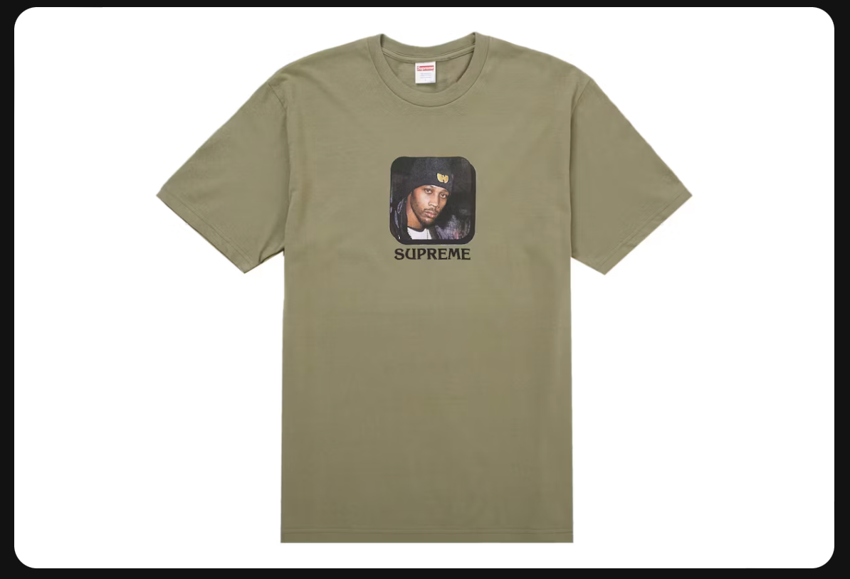 Supreme x Wu-Tang Clan "RZA" Tee Light Olive