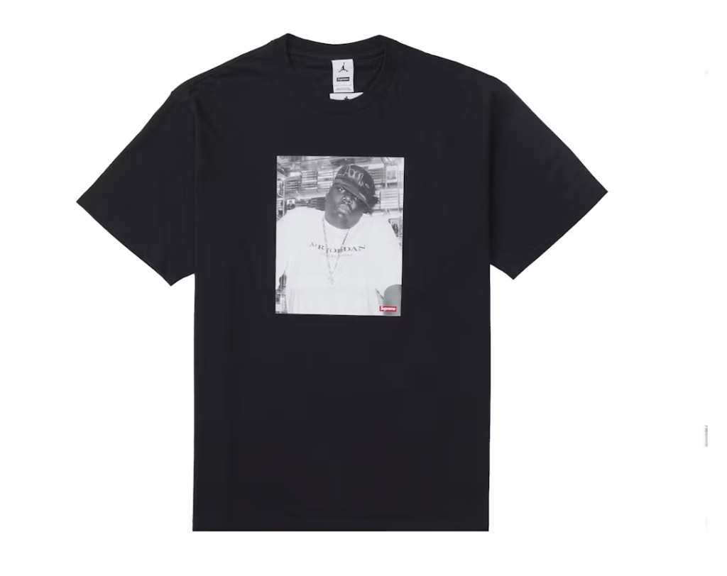 Supreme Jordan Biggie S/S Tee T-Shirt Top (Black)