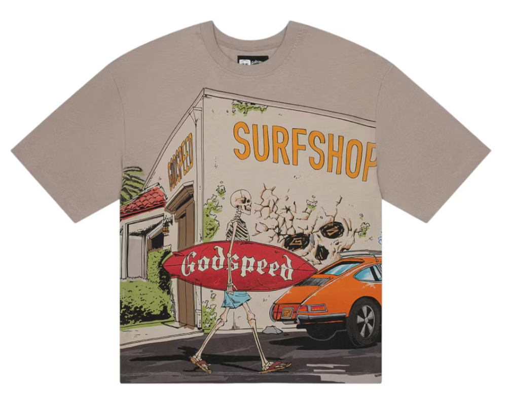 Godspeed GS Surf Shop T-shirt (Stone Grey)