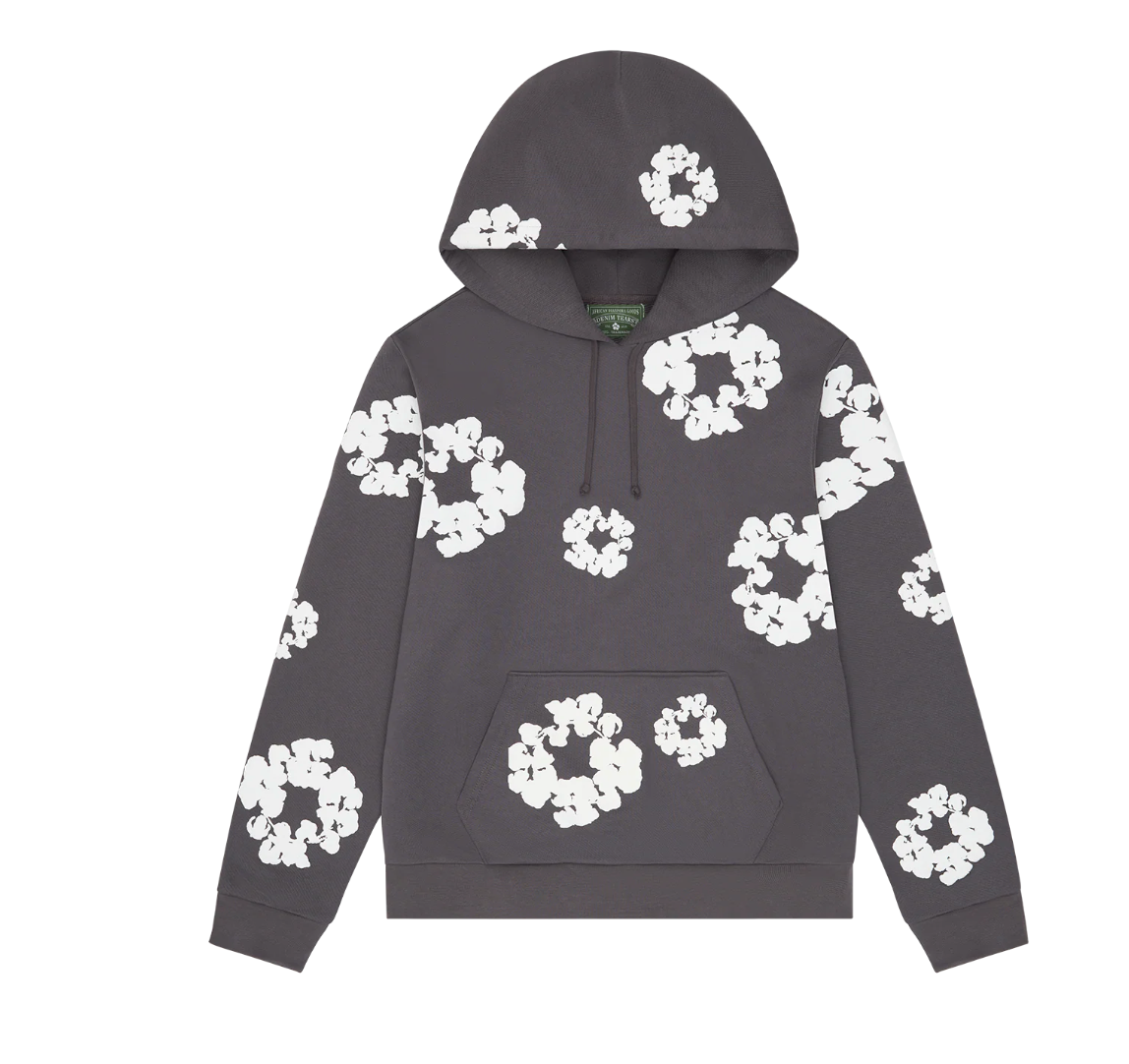 Denim Tears Cotton Wreath Hoodie Charcoal