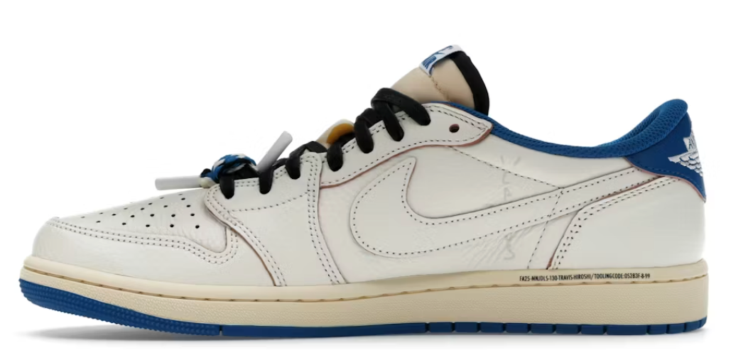 Jordan 1 Retro Low OG SP Fragment x Travis Scott Sail Military Blue