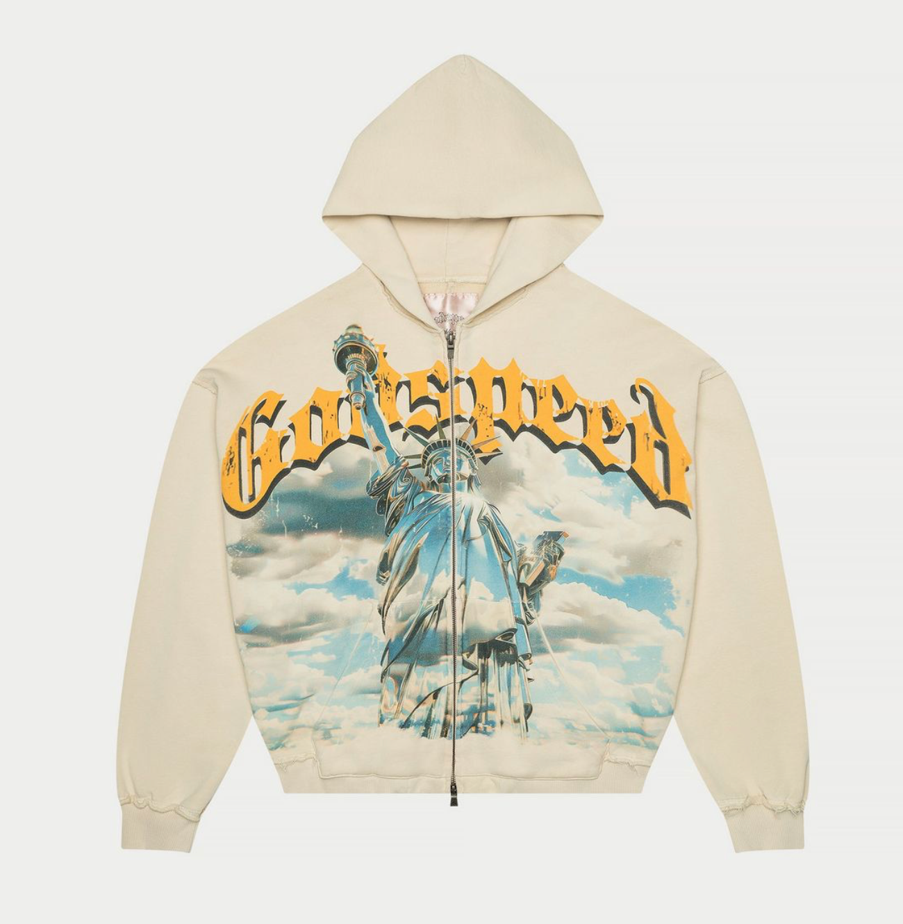 GodSpeed "Sunken Liberty" Zip Hoodie V2 (Bone)