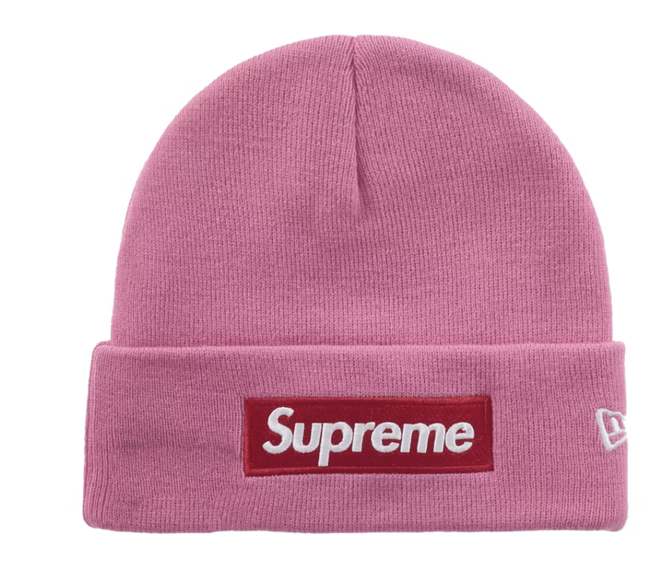 Supreme New Era Box Logo Beanie (FW25) "Magenta"