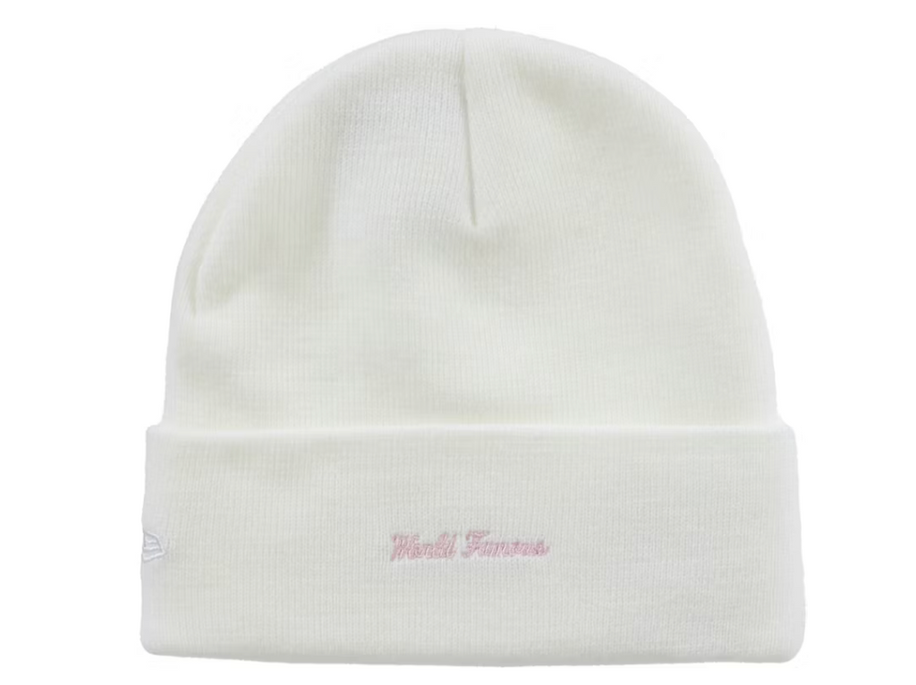 Supreme New Era Box Logo Beanie (FW25) "White/Pink"