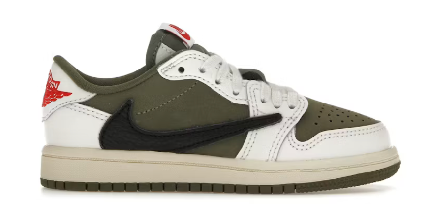 Jordan 1 Retro Low OG SP "Travis Scott Medium Olive" (PS)
