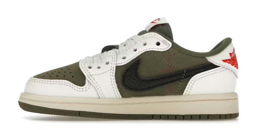 Jordan 1 Retro Low OG SP "Travis Scott Medium Olive" (PS)