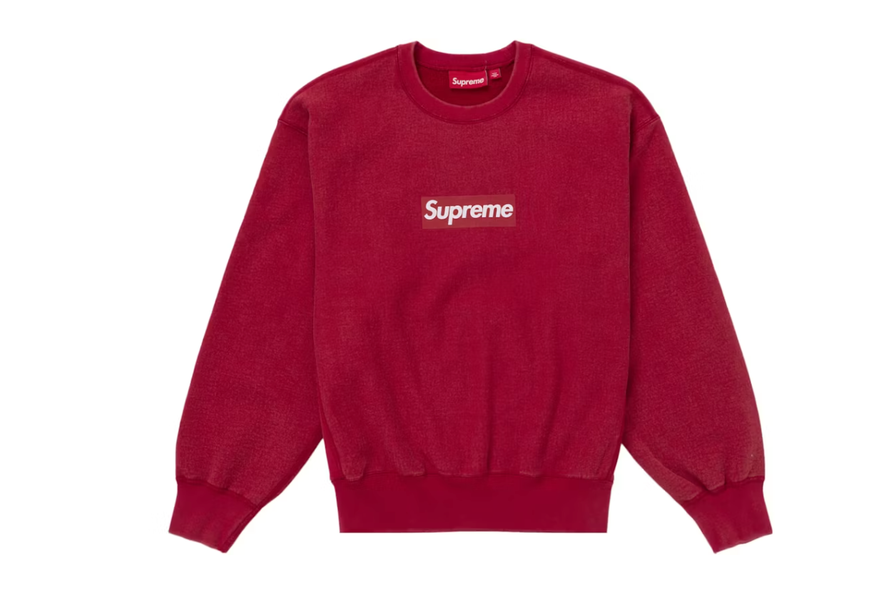 Supreme Washed Box Logo Crewneck