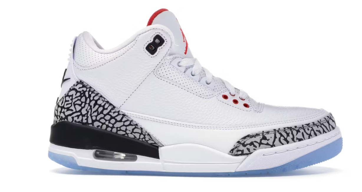 Jordan 3 Retro "Free Throw Line White Cement"