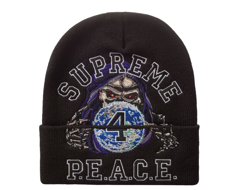 Supreme Peace Embroidered Beanie "Black"