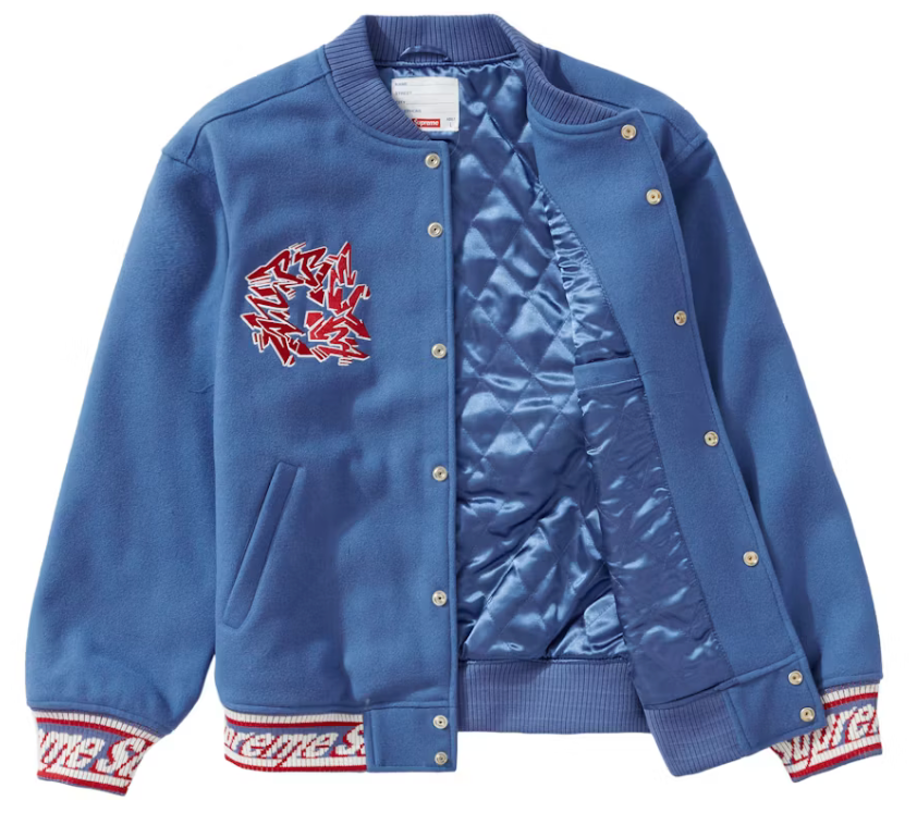 Supreme Support Unit Varsity Jacket 'Light Blue'