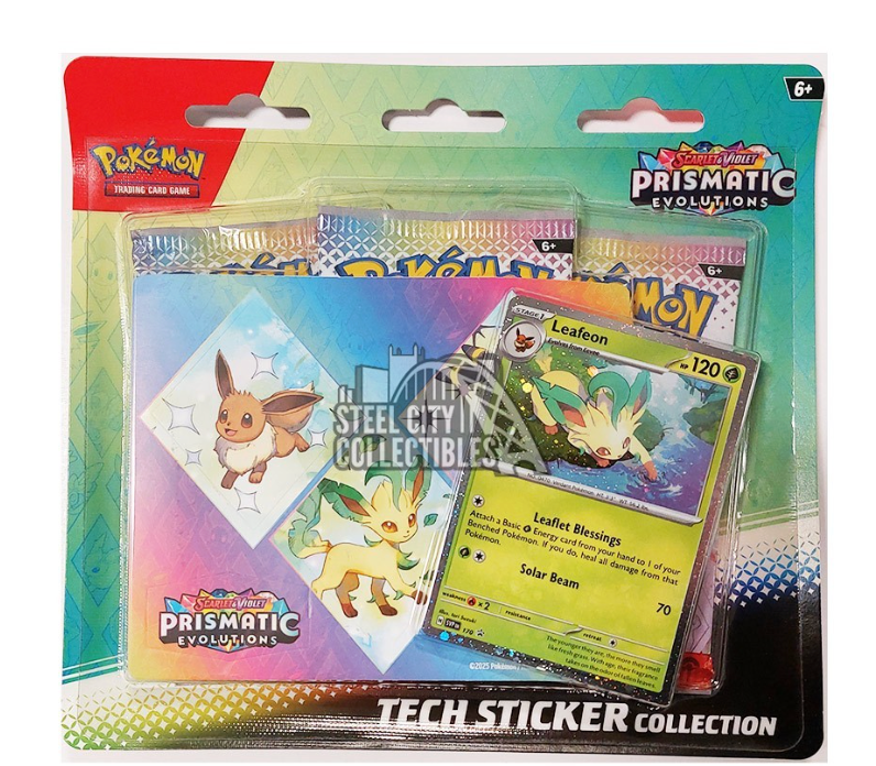 Pokèmon Scarlet & Violet Prismatic Evolutions Leafeon Tech Sticker Collection
