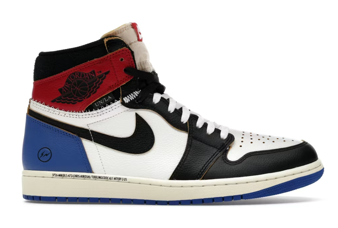 Jordan 1 Retro High OG SP Fragment x Union LA "Varsity Red Sport Royal"