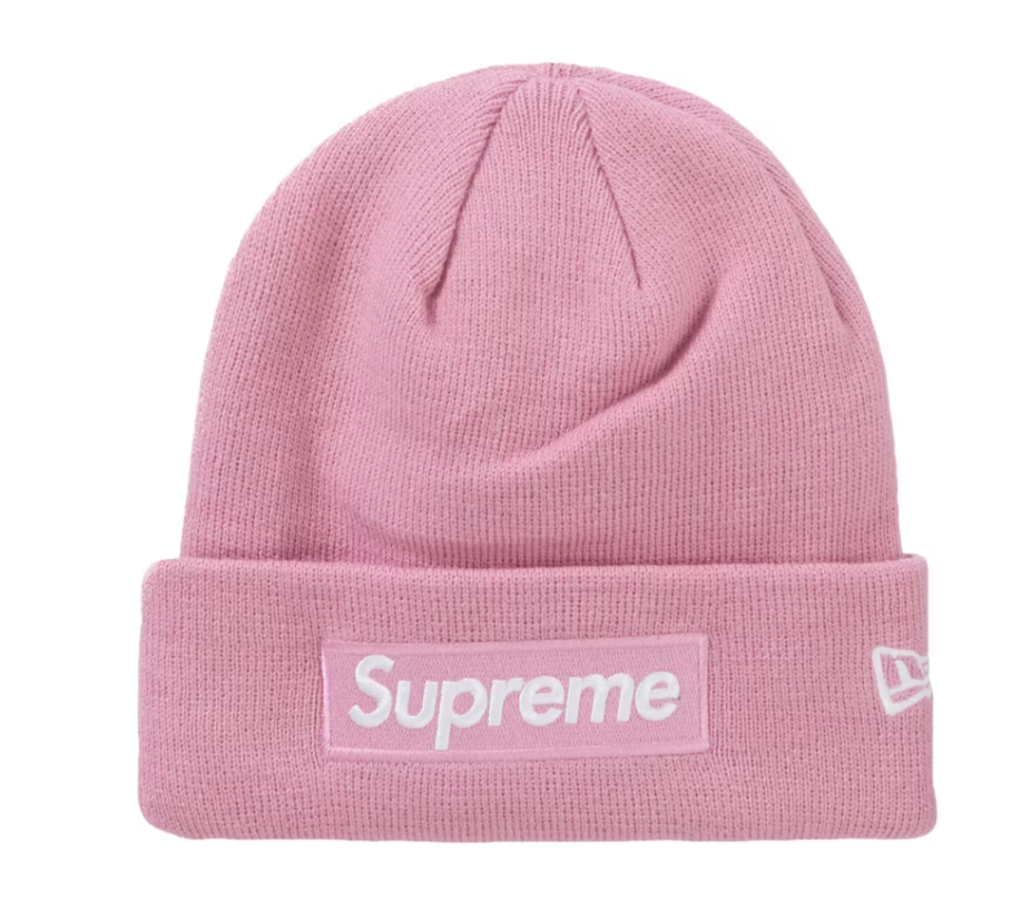 Supreme New Era Box Logo Beanie (FW24) "Dusty Pink"