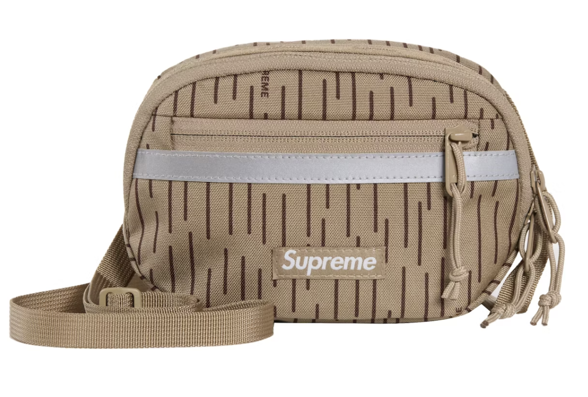 Supreme Mini Side Bag Tan Raindrop