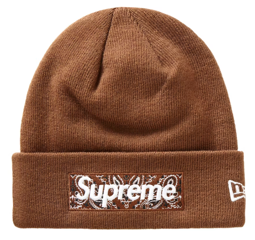Supreme New Era Box Logo Beanie (FW19) Dark Brown