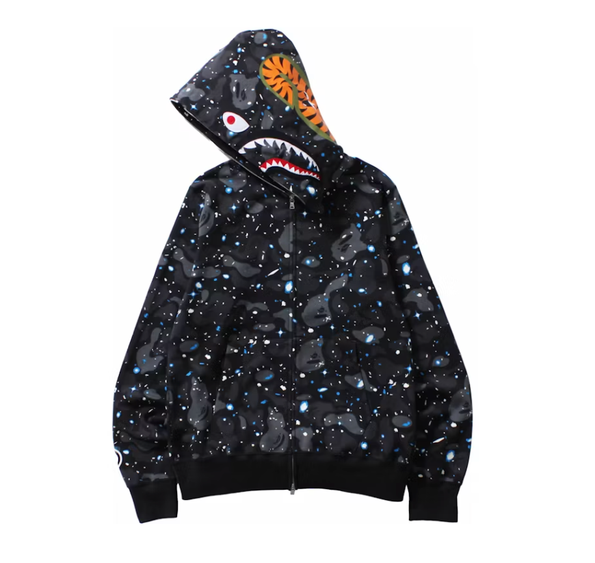 BAPE Space Camo Shark WGM Full-Zip Hoodie