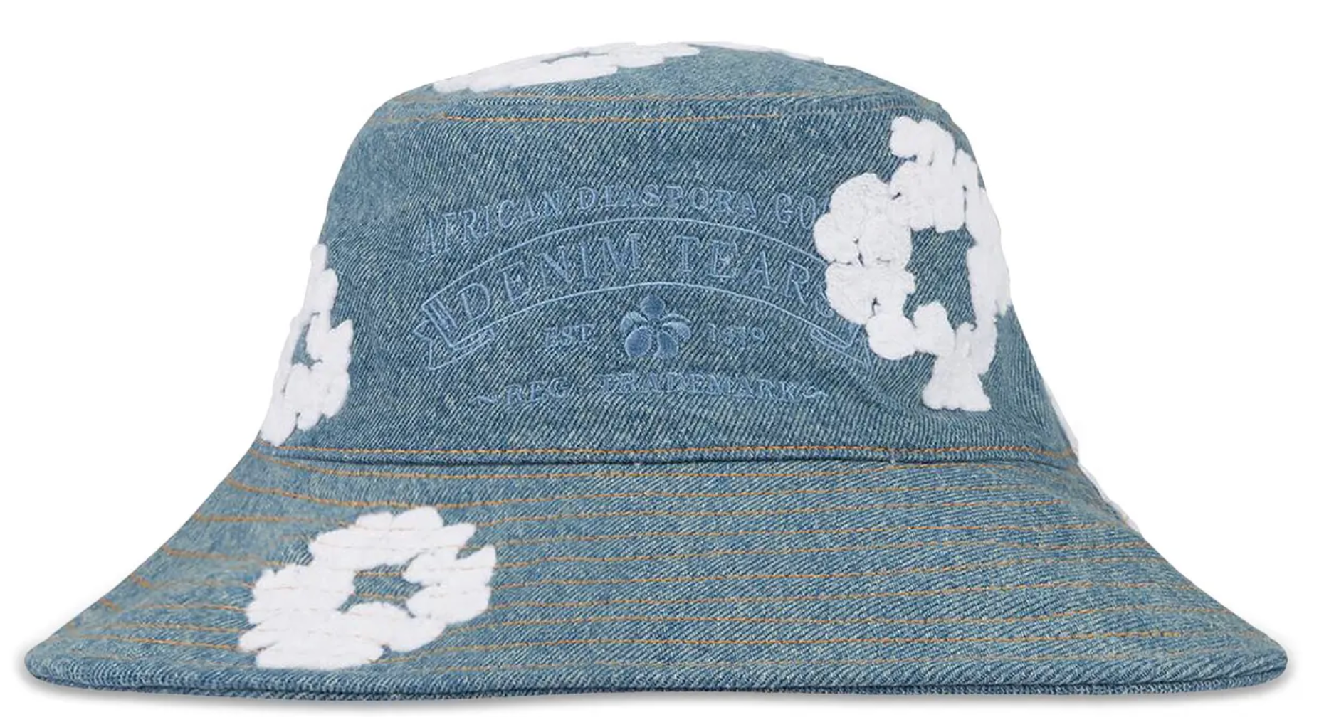 Denim Tears Denim Cotton Wreath Bucket Hat 'Light Wash'