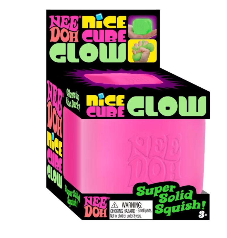 NeeDoh Nice Cube Glow Squishy Fidget Toy (Random Color)