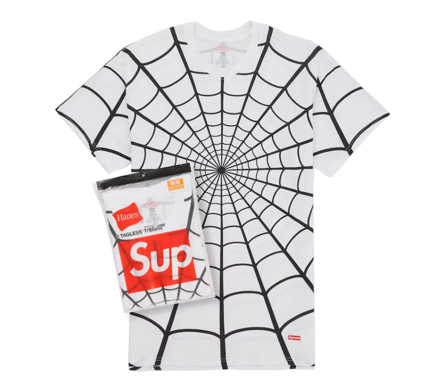 Supreme Hanes Spider-Man Tagless Tees (2 Pack) White