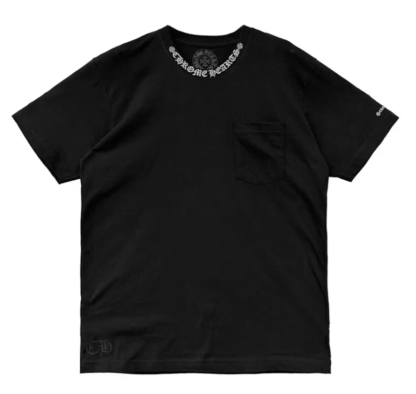 Chrome Hearts Short Sleeve Pocket Crew T-shirt Black