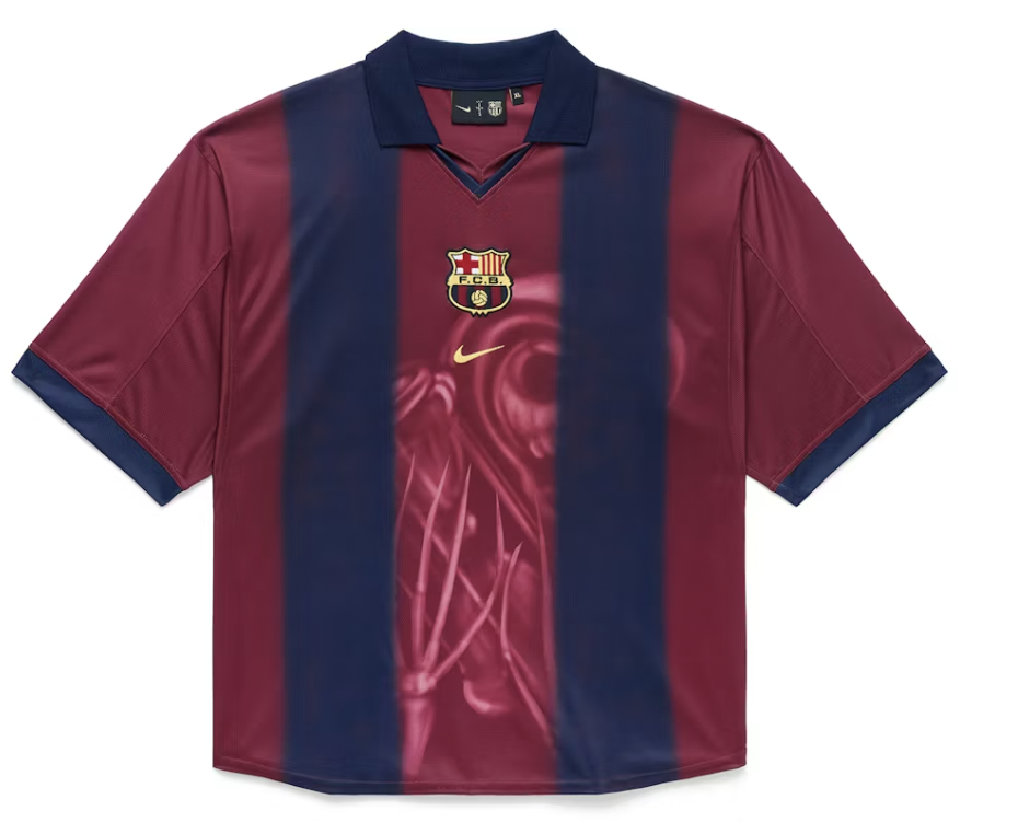 Travis Scott x Nike x FC Barcelona Retro 2000/01 Home Skeleton Jersey