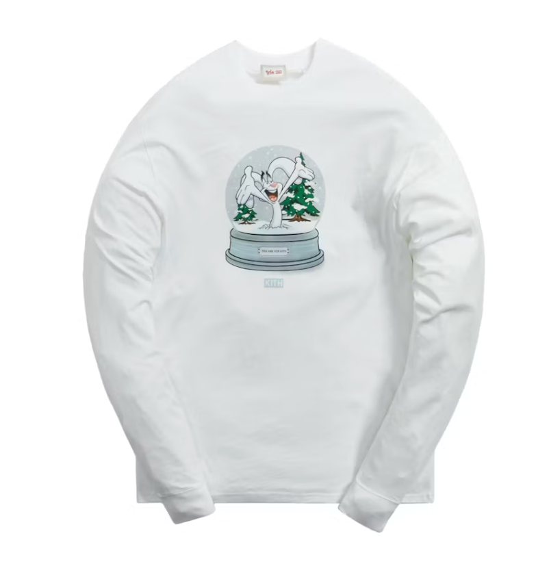 Kith Treats for Trix Snow Globe L/S Tee White (Special Cereal Box Packing)