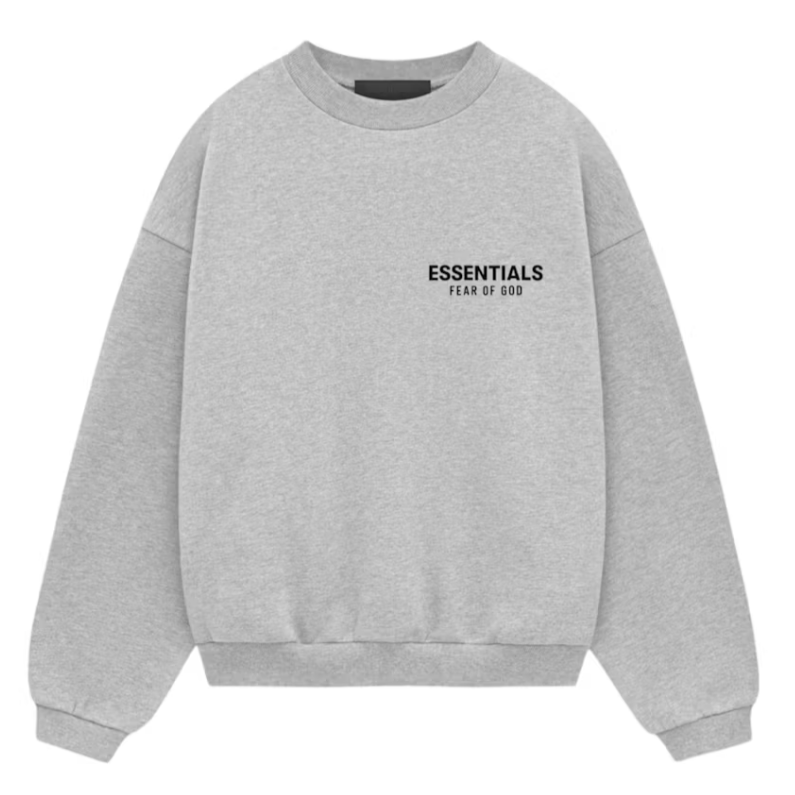 Fear of God Essentials Fleece Crewneck (FW24) "Light Heather Gray"
